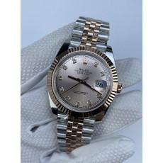 (준비완료/특급배송)NO.3083/롤렉스 데이저스트 126331 41미리 로즈골드 콤비 다이아몬드 인덱스 QP공장